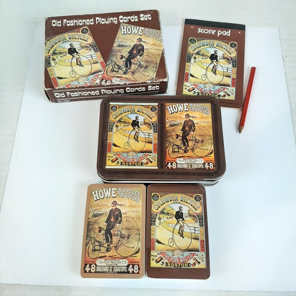 🔥Old Fashioned Playing Cards Set featuring vintage advertisements